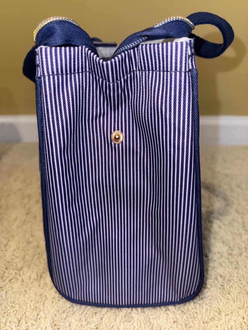 kate spade Navy and White Pinstripe Lunch Bag - Picture 10 of 13